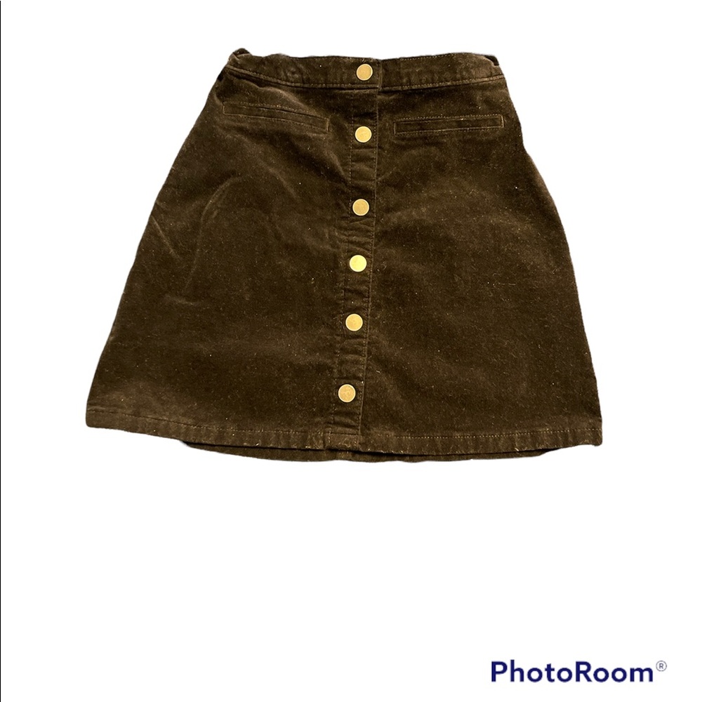 Girls Black Suede Skirt